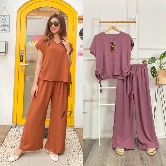 Baju setelan kulot wanita