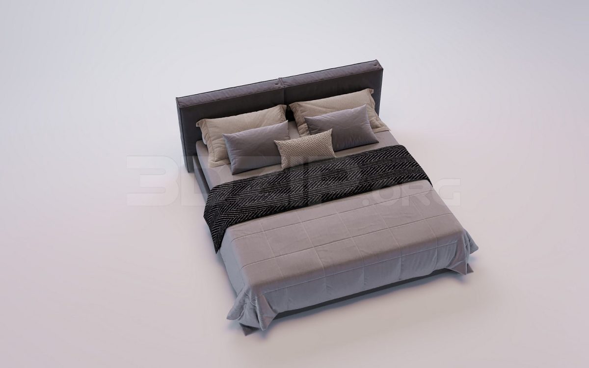 18397. Download Free Bed Model for 3Ds Max