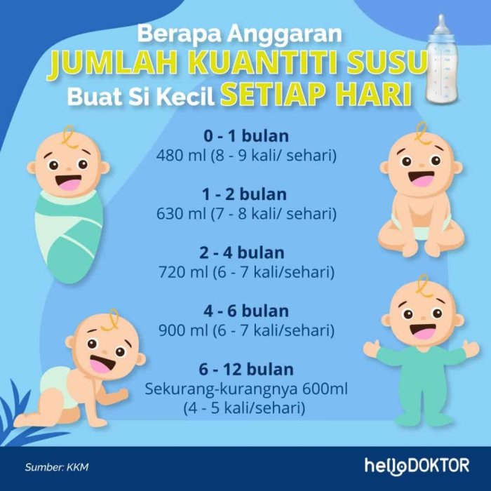 Kebutuhan gizi bayi 6 12 bulan