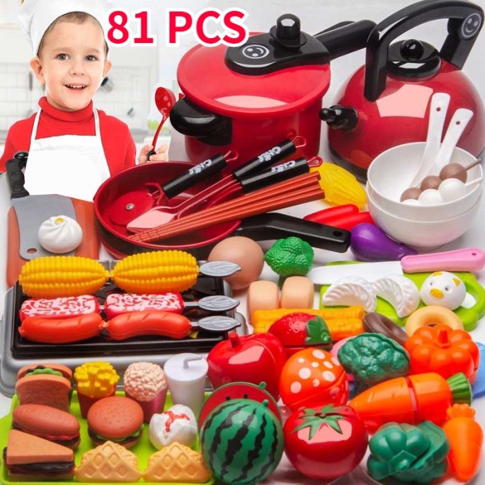 Jual 【Ada Kompor Ready】109 PCS Anak-anak Simulasi Dapur Masak Masakan ...