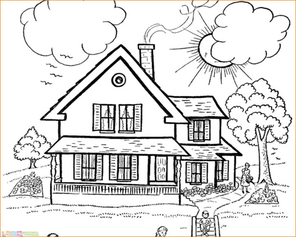 Mewarnai gambar perosotan anak tk