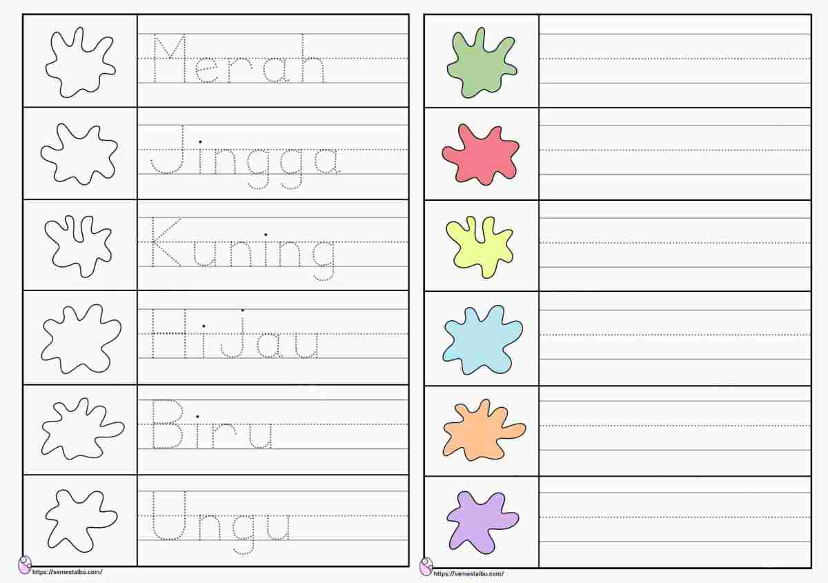 Latihan Menulis: Warna