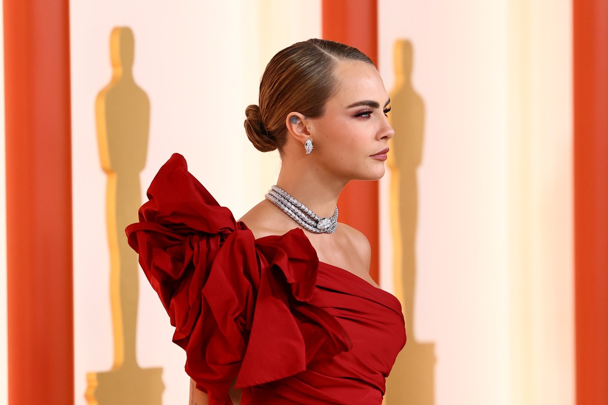 Cara Delevingne looks ravishing in red at Oscars 2023 after rehab reveal Cara Delevingne looks ravishing in red at Oscars 2023 after rehab reveal