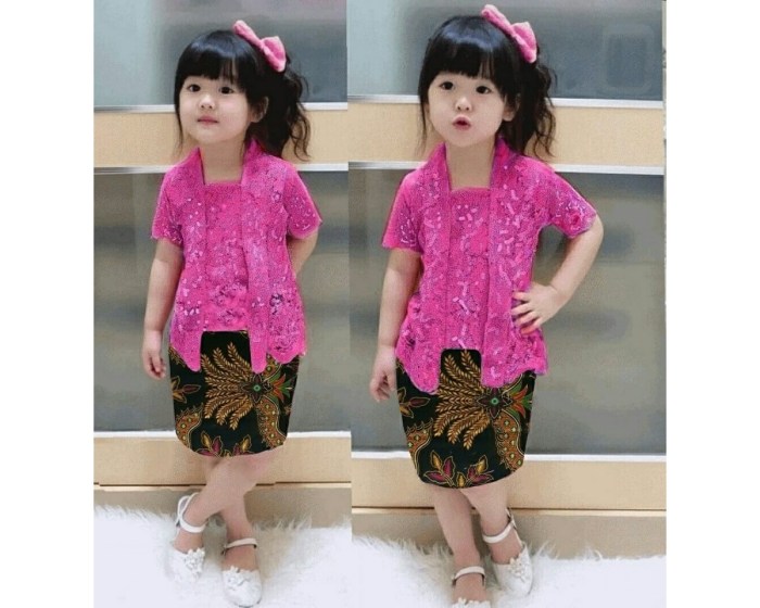 Model baju anak brokat kombinasi
