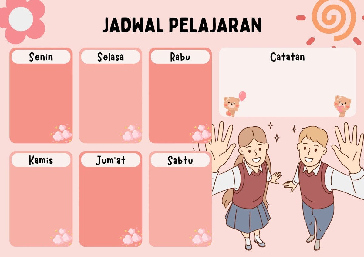 Download Template Jadwal Pelajaran Word at Jerry Hui blog