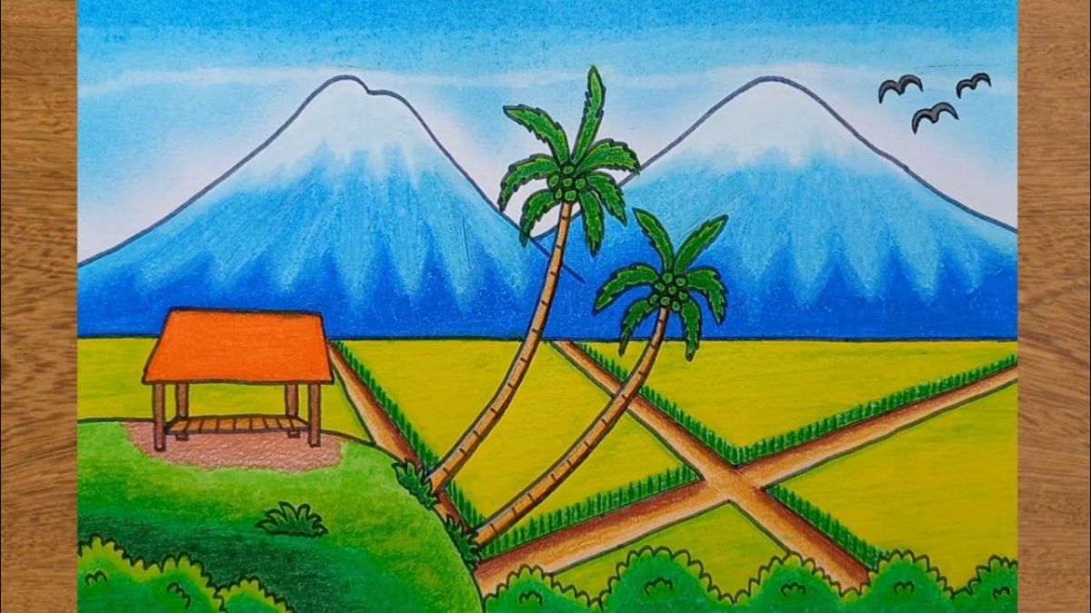 Menggambar ikan anak tk