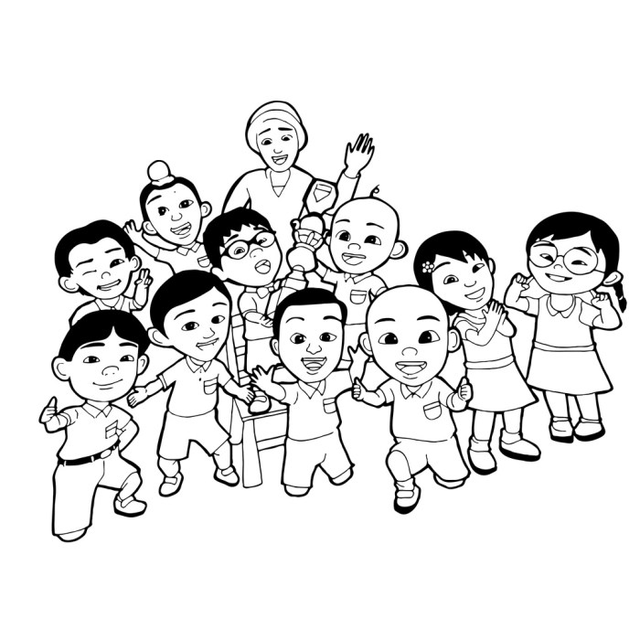 Jual Gambar Sketsa Mewarnai ~ UPIN IPIN PART 3/ Seketsa Lukis / Drawing ...