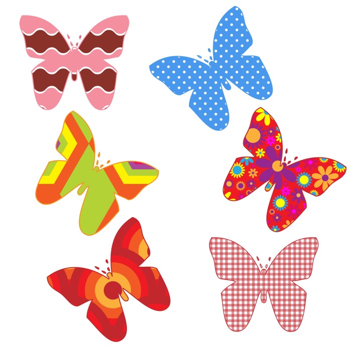 Colorful Butterflies Clipart Free Stock Photo - Public Domain Pictures