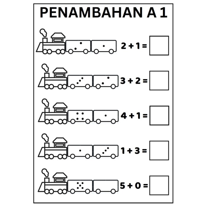 Jual Printable Worksheet Anak 3 Tahun [PENAMBAHAN] - Lembar Kerja Anak ...