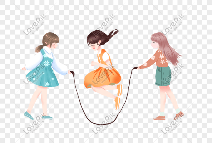 Gambar anak bermain lompat tali