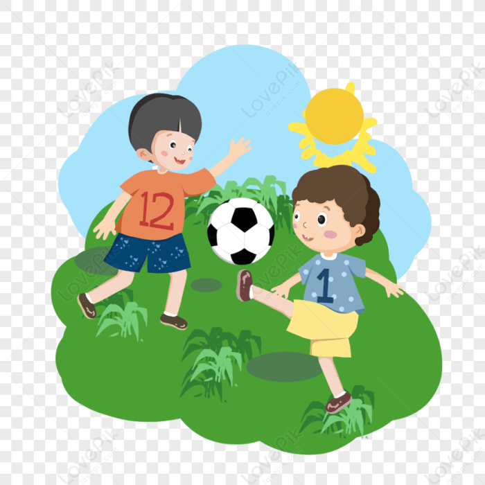 Gambar anak anak bermain bola