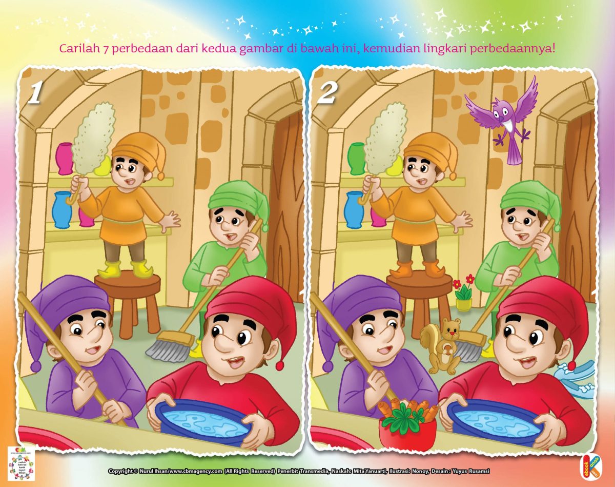 Mencari perbedaan gambar untuk anak tk