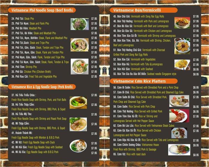 Menu at Hong Kong Restaurant, Astoria