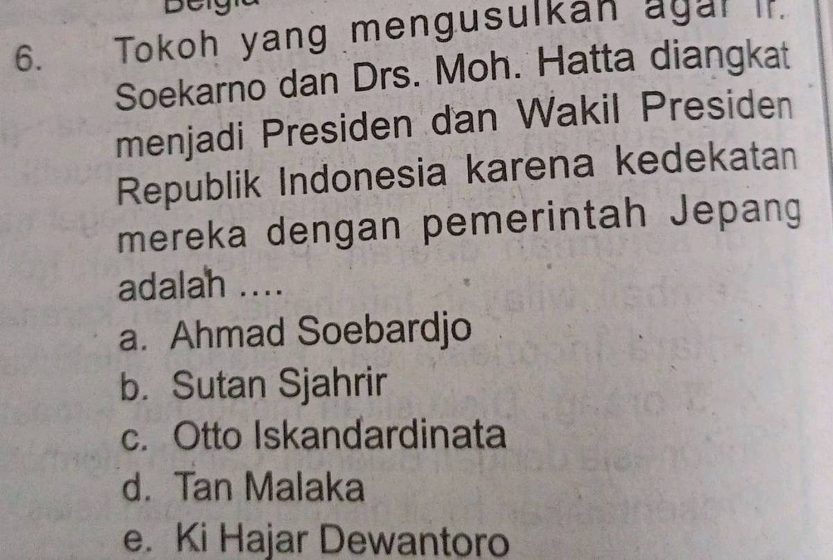 Tokoh yg mengusulkan dasar negara