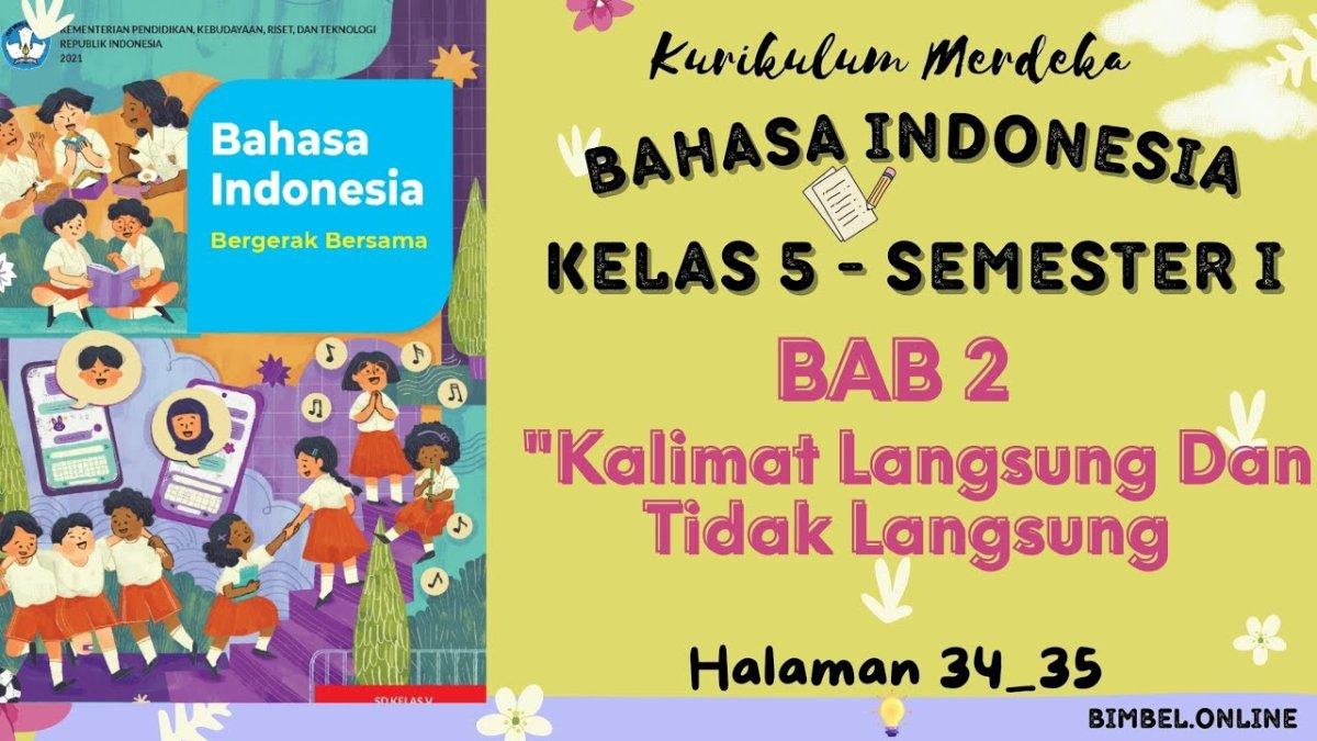 Kalimat langsung dan tidak langsung