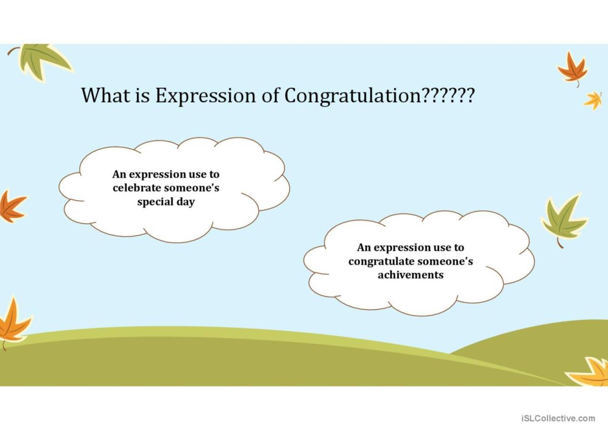 Expression of congratulation