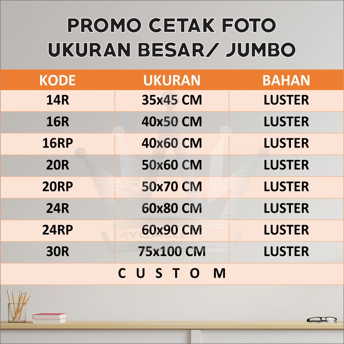 Cetak Foto Ukuran Besar | 12R 12RP 14R 16R 16RP 20R 20RP 24R 24RP 30R ...
