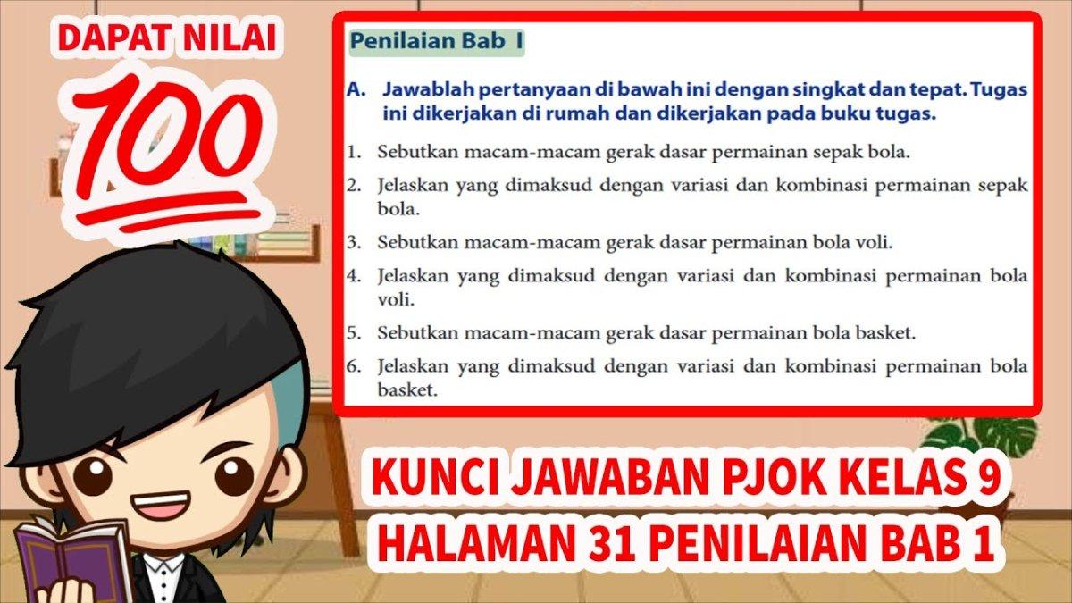 Kunci Jawaban PJOK Kelas 9 Halaman 31: Apa Macam-macam Gerak Dasar ...